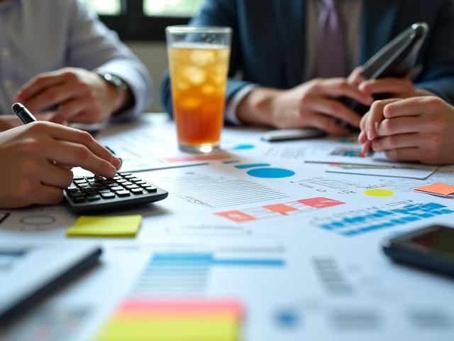 Students collaborating on a financial planning exercise